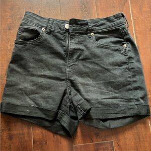 Black Denim Shorts